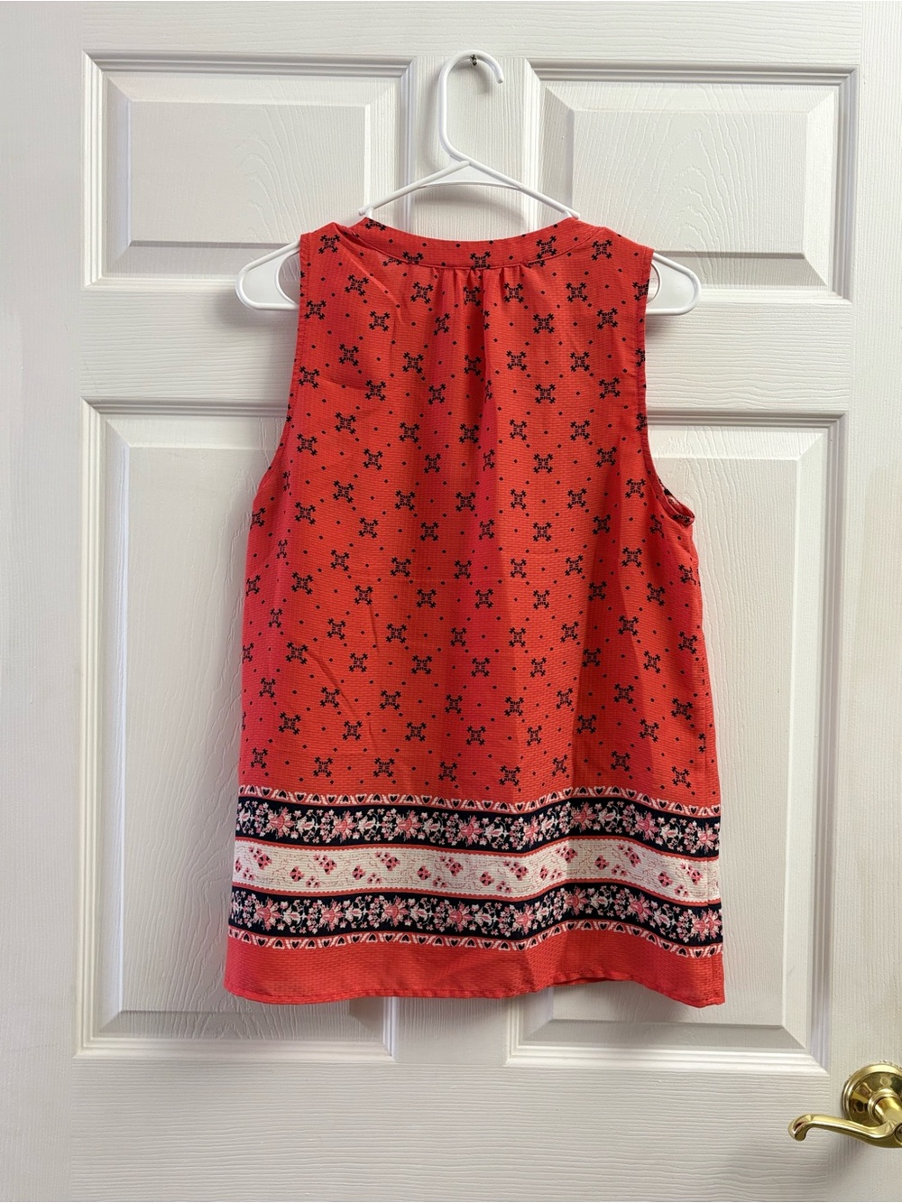 Women’s Alice Blue Boho Flowy Tank Top - Picture 3 of 4
